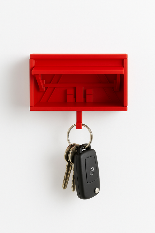 Mini Garage Sleutelhouder | Rood