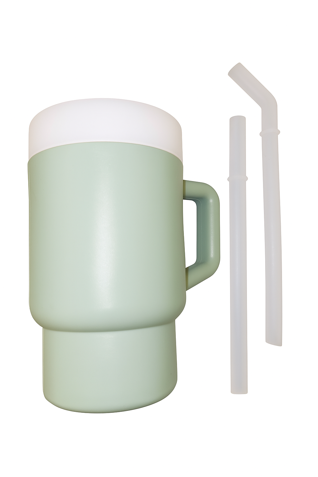 Siliconen Kinder beker met 2 Rietjes – 280ml | Mintgroen