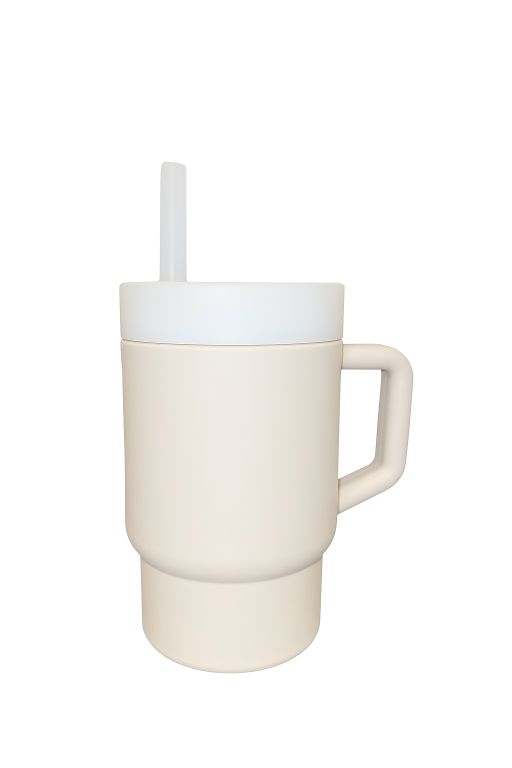 Siliconen Kinder beker met 2 Rietjes – 280ml | Beige