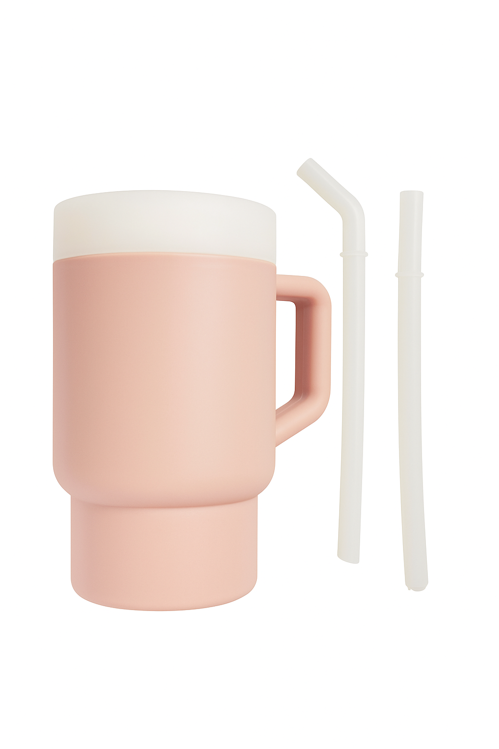 Siliconen Kinder beker met 2 Rietjes – 280ml | Lila